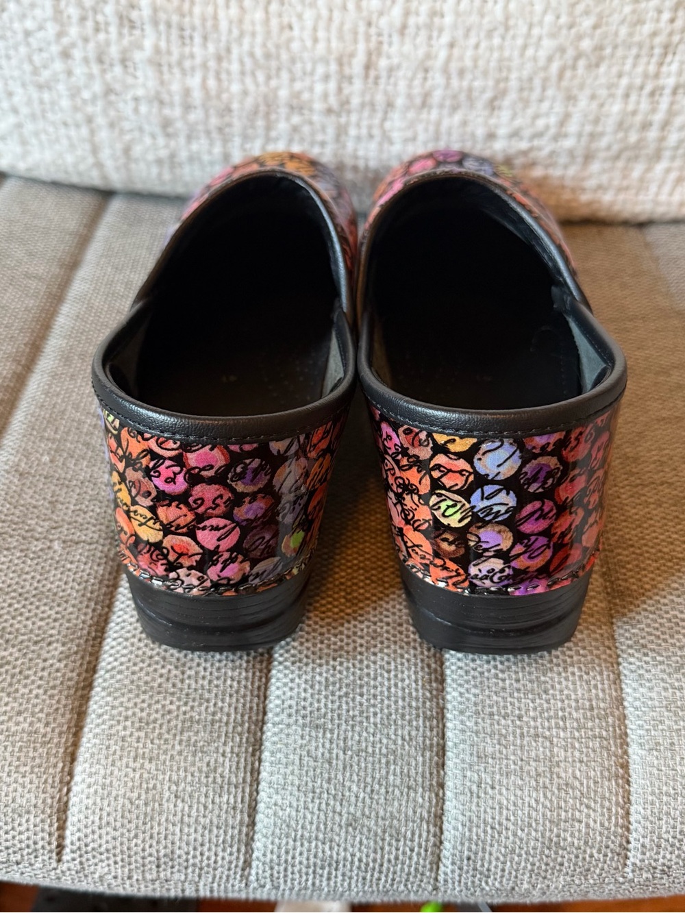 Dansko Multicolor Patent Leather Patterned Clogs - Picture 7 of 10